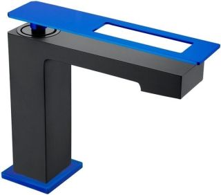 Смеситель для раковины Boheme Q чёрный/синий 141-BUW